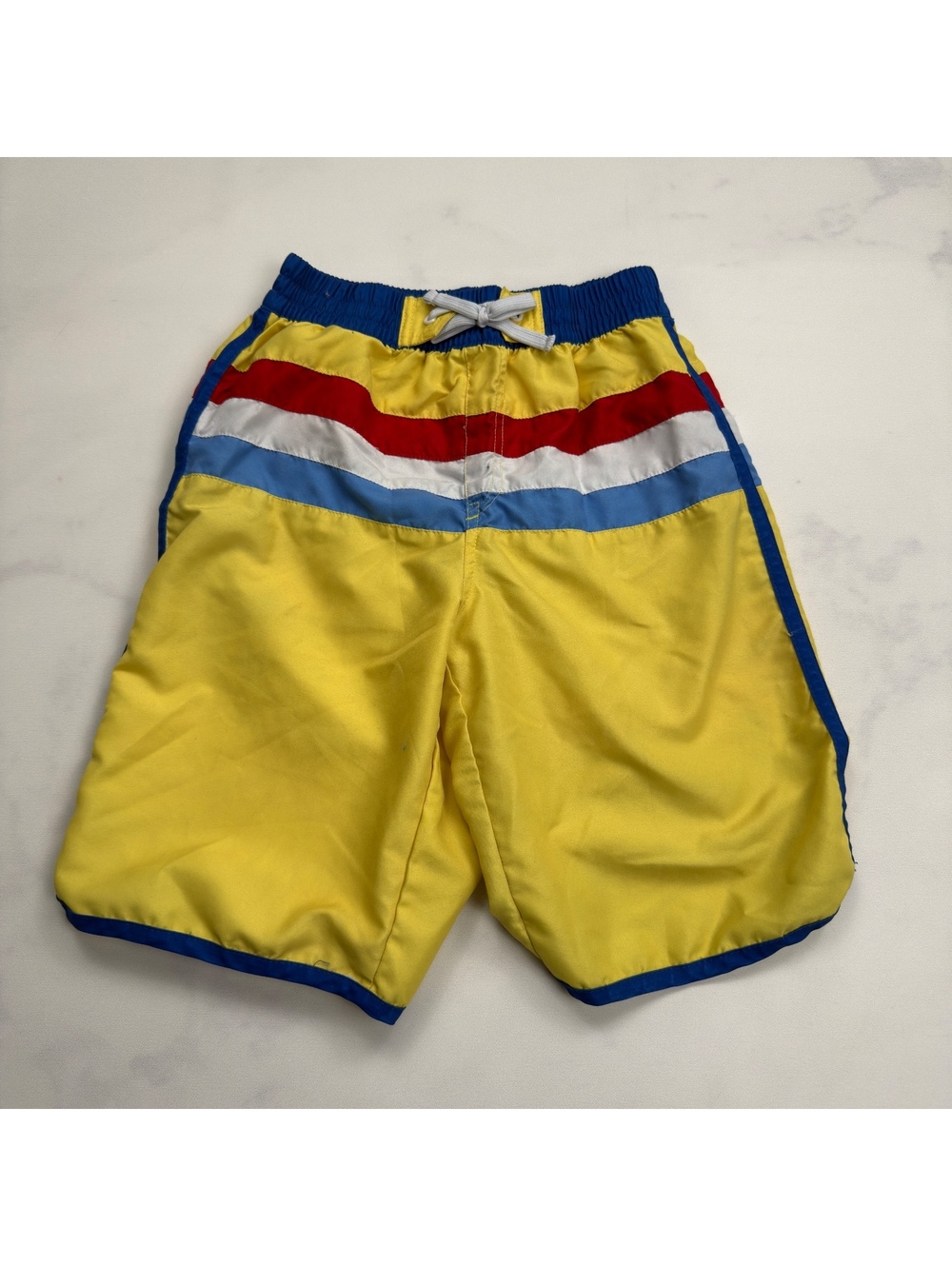 kidpik Boys Swim Trunks Colorblock Stripes Elastic Waist - Boys XL